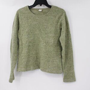 quadro sweater Women's 3 green made in japan wool nylon crew neck jumper knit